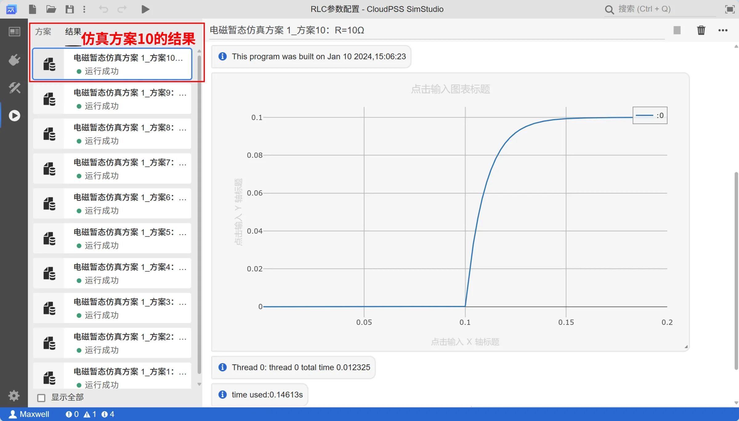 RLC 方案 10 的仿真结果图