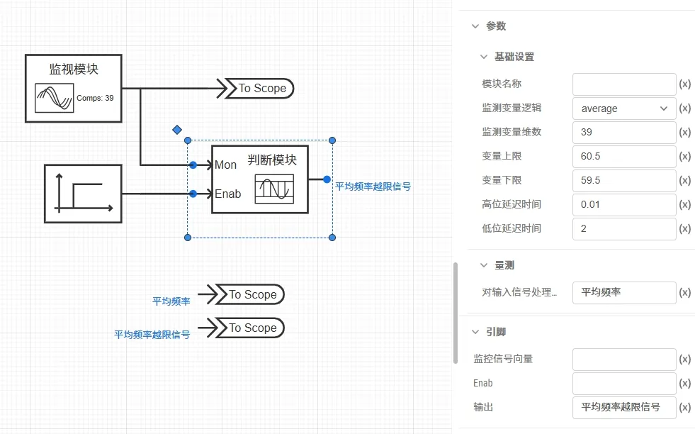平均母线频率的判断模块配置