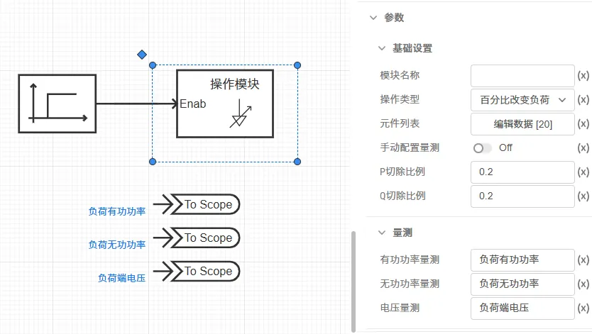 负荷切除操作元件的输出